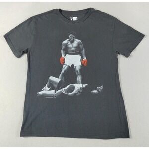 Ali Muhammad Ali Shirt‎ Mens Medium Black Boxing KO Bettmann Graphic Tee Casual